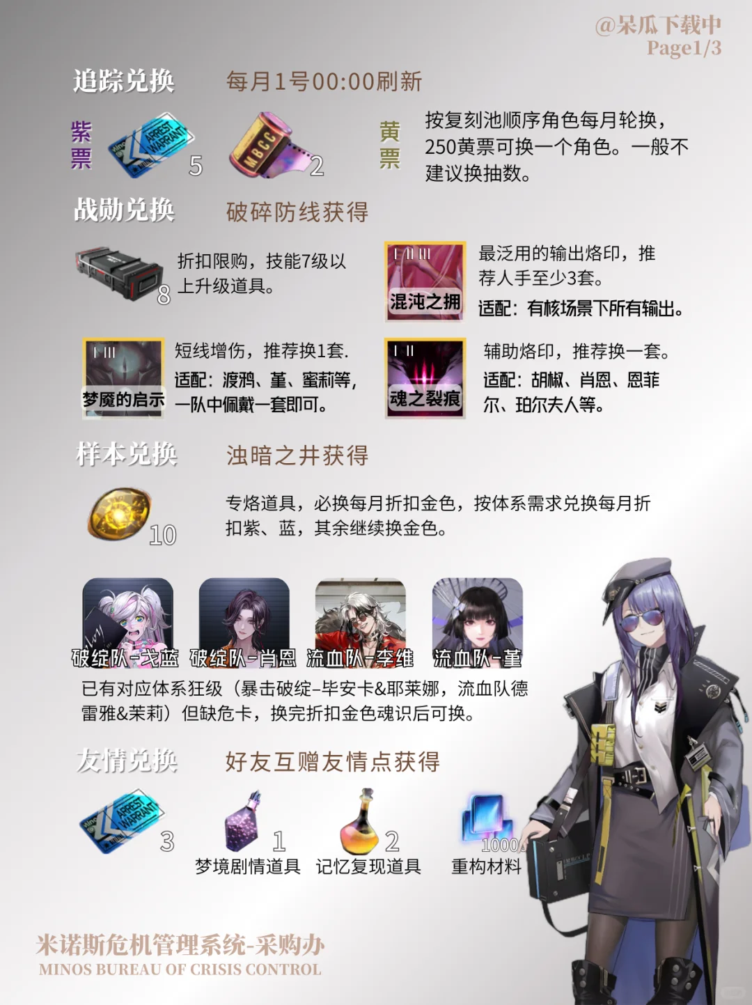 无期迷途采购办兑换攻略3.0