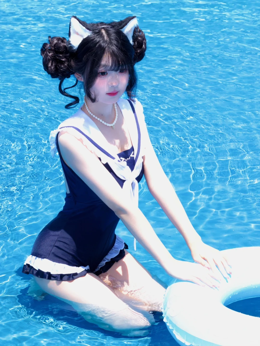 包出片的水手服泳装