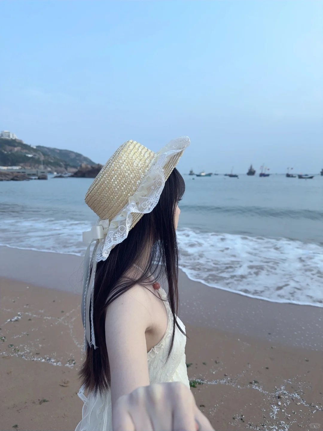 i人海边拍照姿势