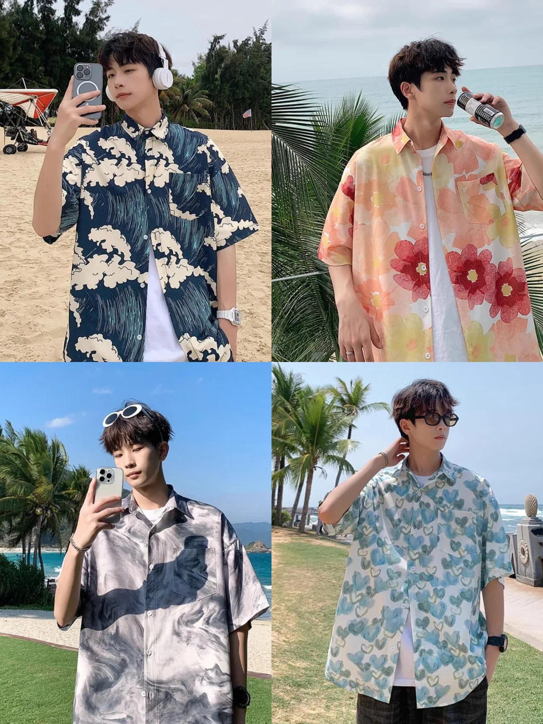 男生夏季海边穿搭｜帅到爆炸的衬衫