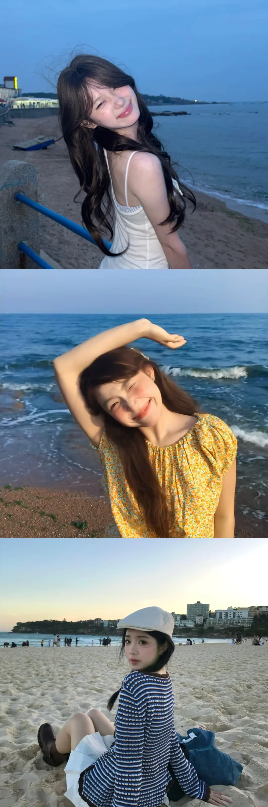 存一些海边氛围感拍照姿势?