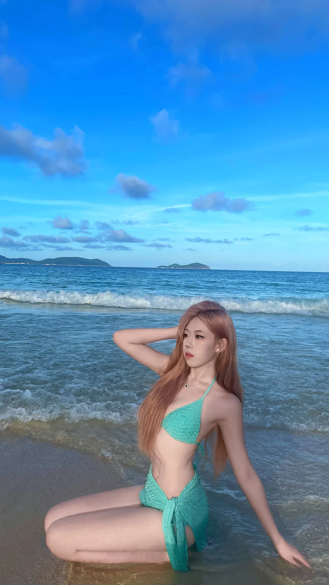 存几个海边拍照姿势??