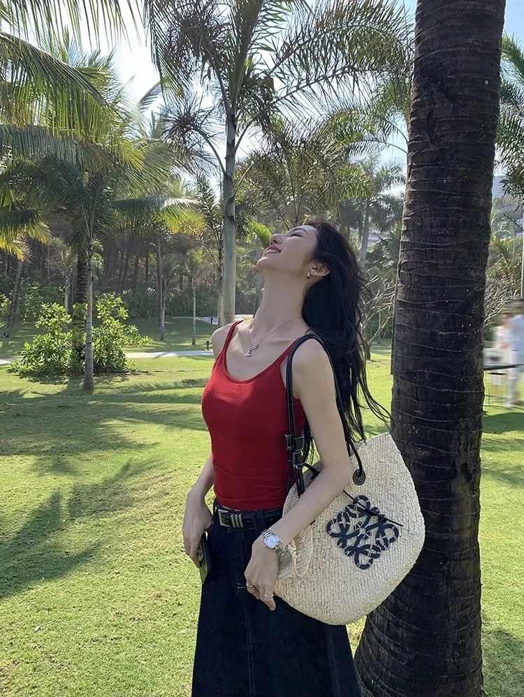 超适合海边！亲测出片的红吊带