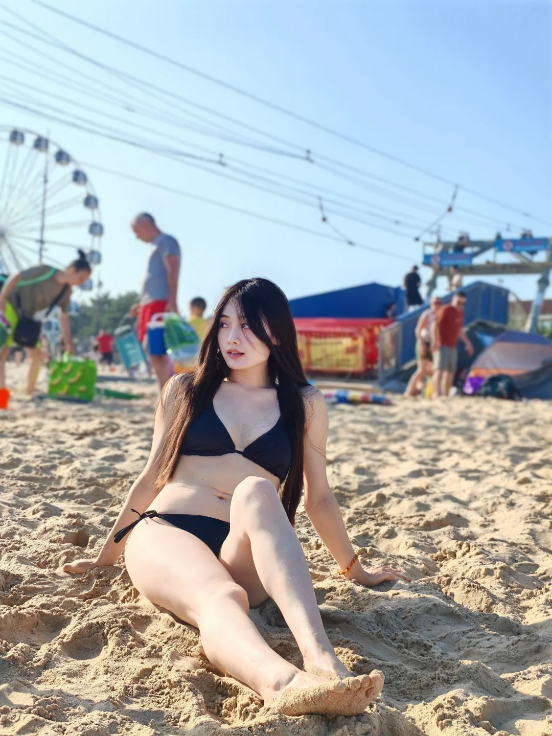 110斤的生命力 老娘与海? 正常海边穿搭