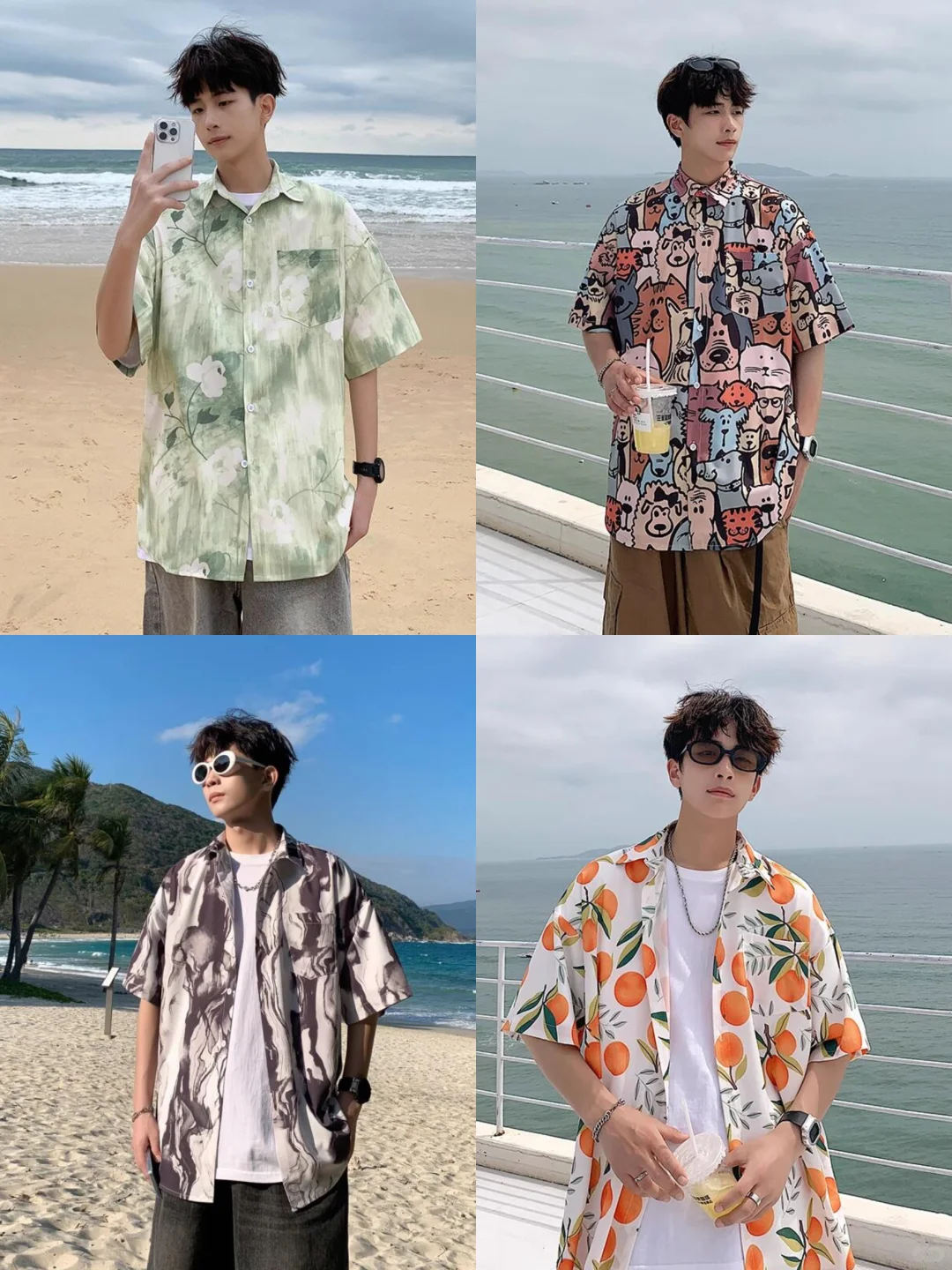 男生夏季海边穿搭｜帅到爆炸的衬衫
