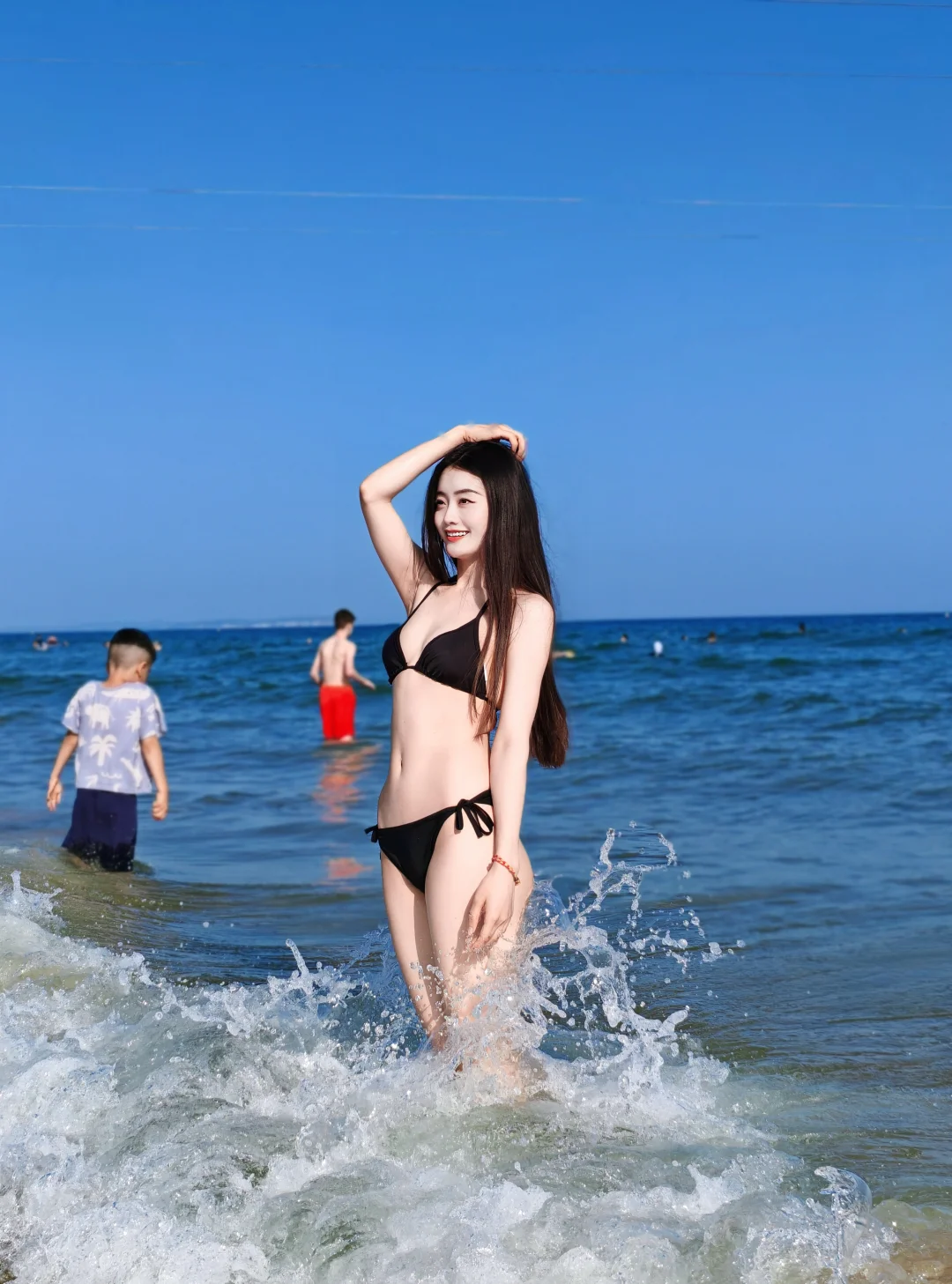 110斤的生命力 老娘与海? 正常海边穿搭