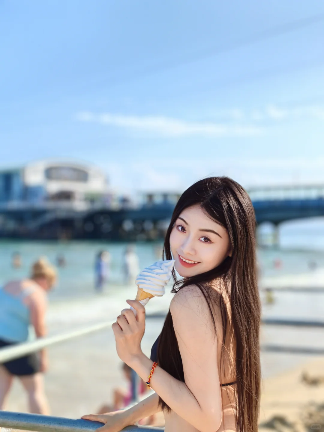 110斤的生命力 老娘与海? 正常海边穿搭