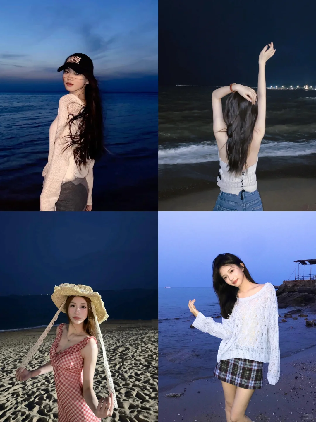 存！海边氛围感夜景?拍照姿势！