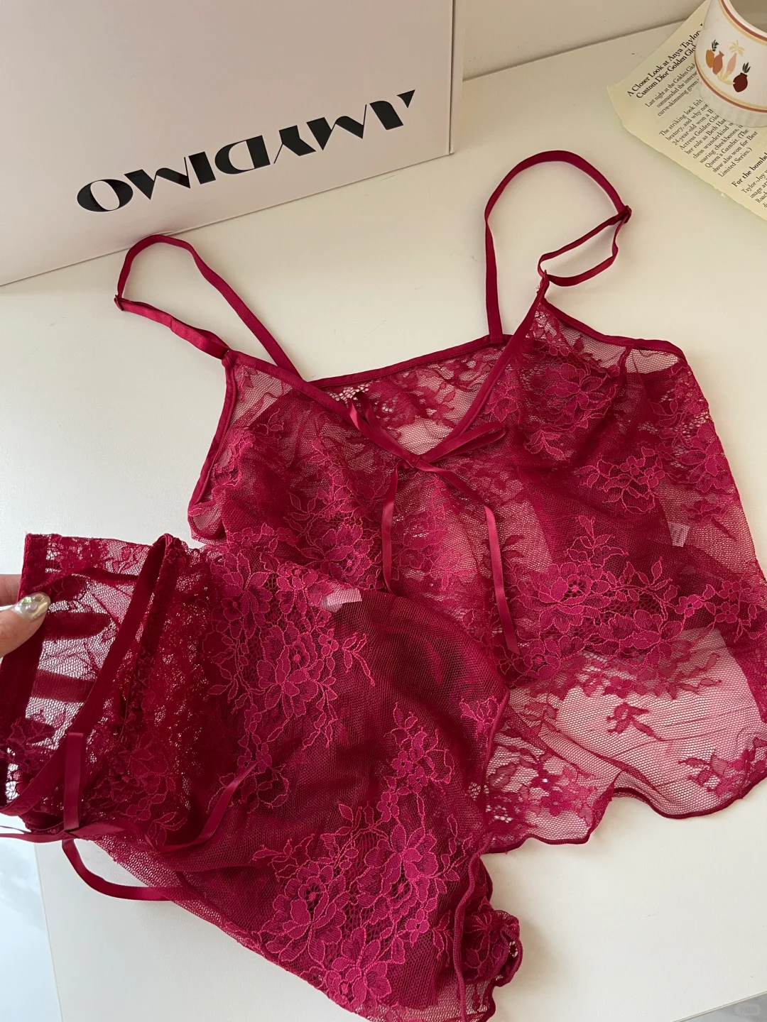 浪漫的微醺玫瑰睡衣