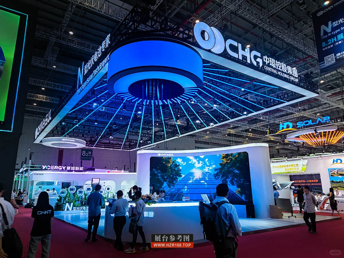 光伏展创意展台分享，展台设计，展台照片