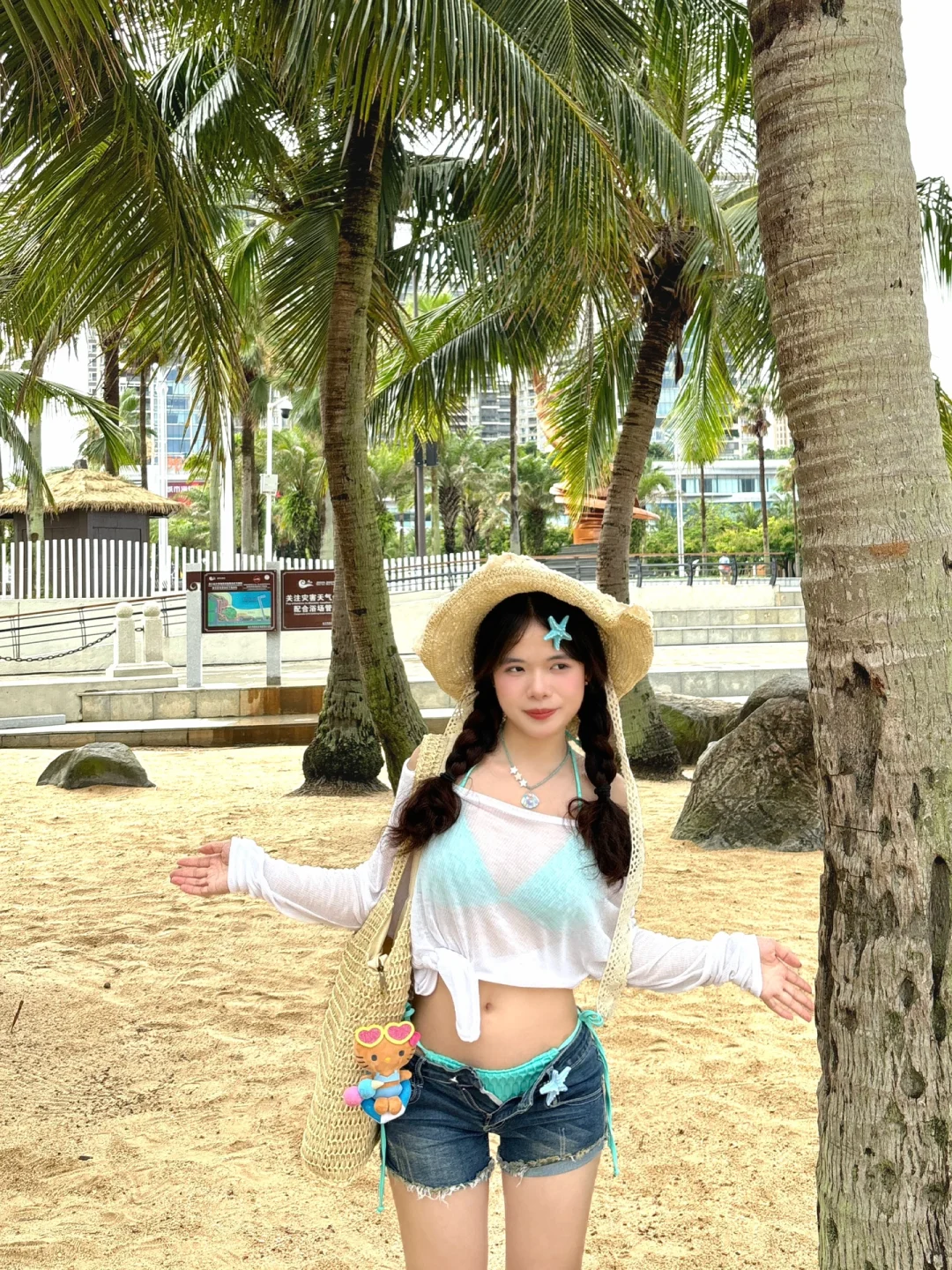 156 98｜小个子海边穿搭?️?超上镜出片??