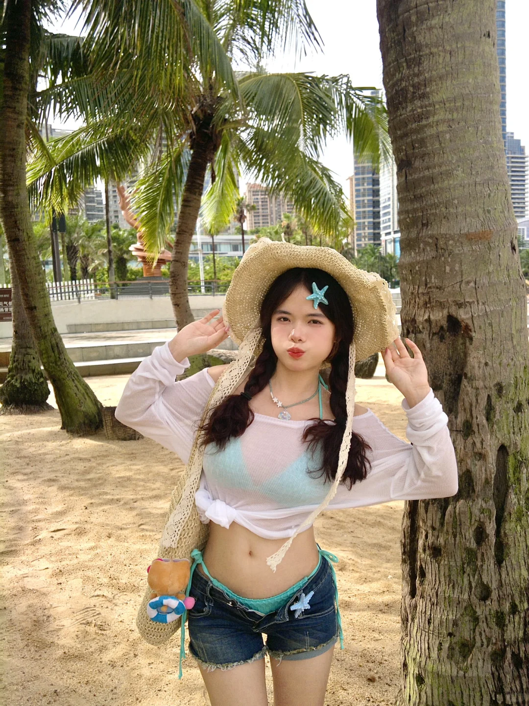 156 98｜小个子海边穿搭?️?超上镜出片??