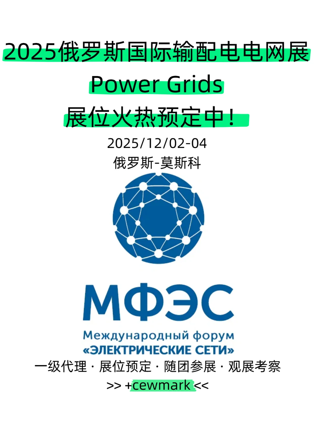 2025年俄罗斯最大的电力输配电电网展览会