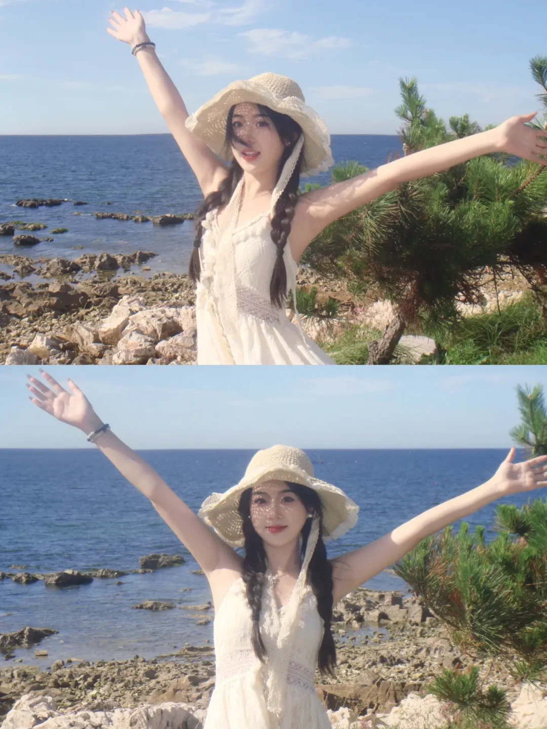 海风一吹，这帽子直接给我焊在少女心上！