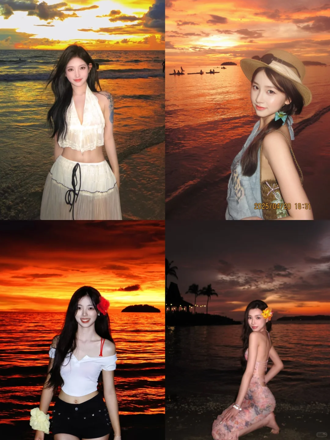 ?超全落日海边拍照姿势！（附调色参数）