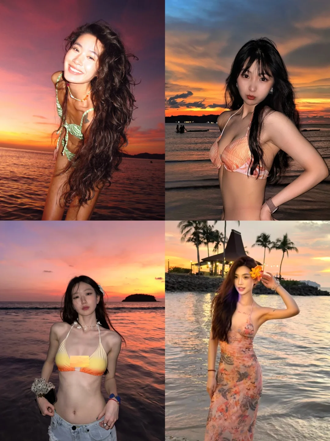 ?超全落日海边拍照姿势！（附调色参数）