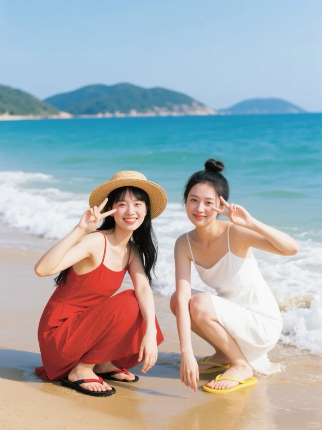 拍照姿势｜海边松弛感