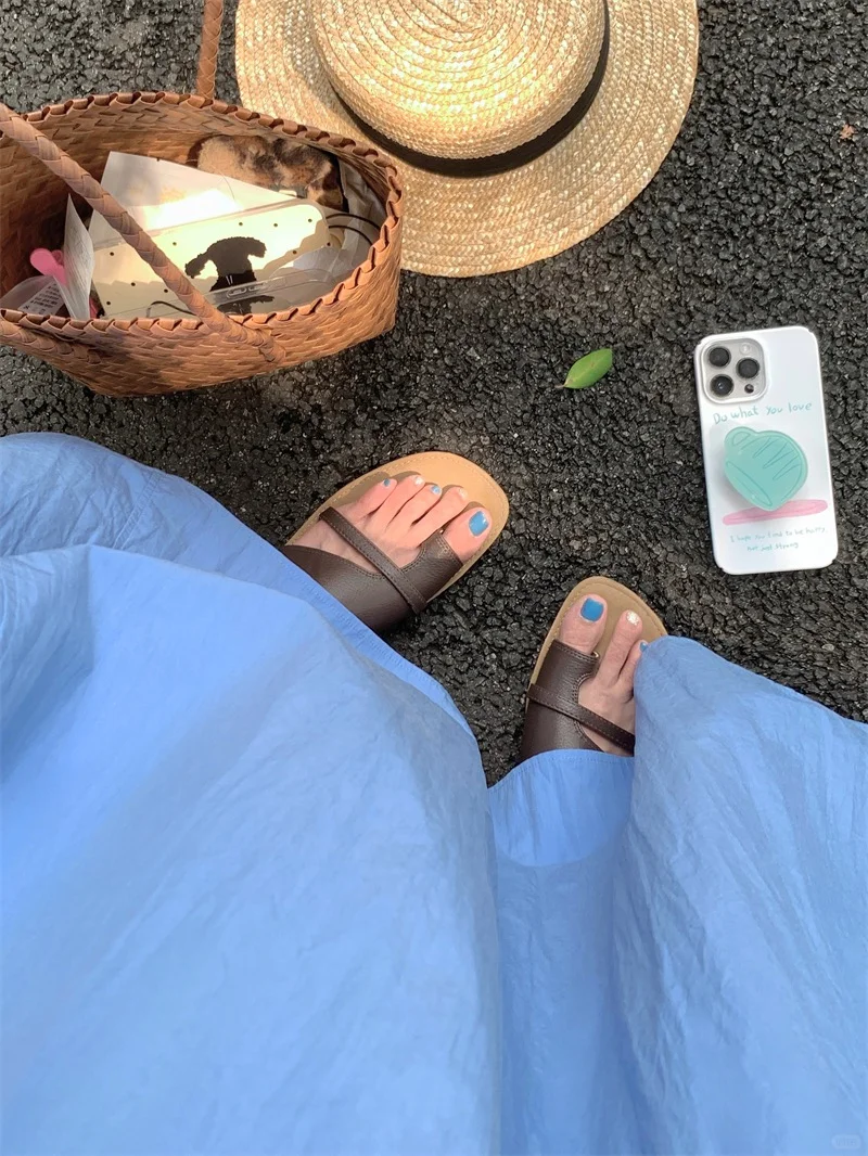 真的被这蓝色长裙美到了?好气质！度假裙子