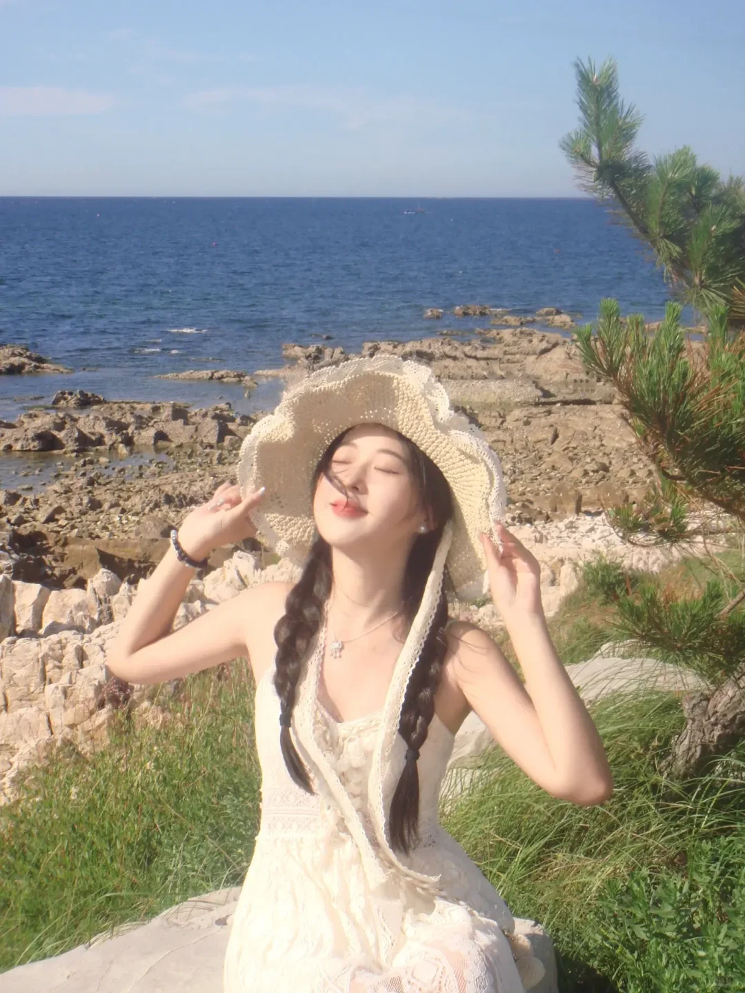 海风一吹，这帽子直接给我焊在少女心上！