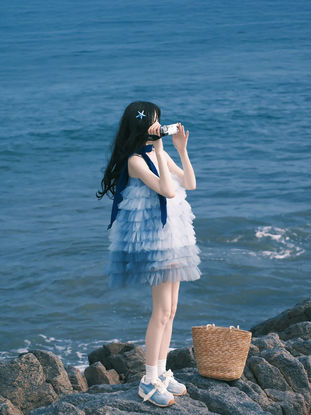 海边拍照 一起去海边叭｜胶片蓝调时刻