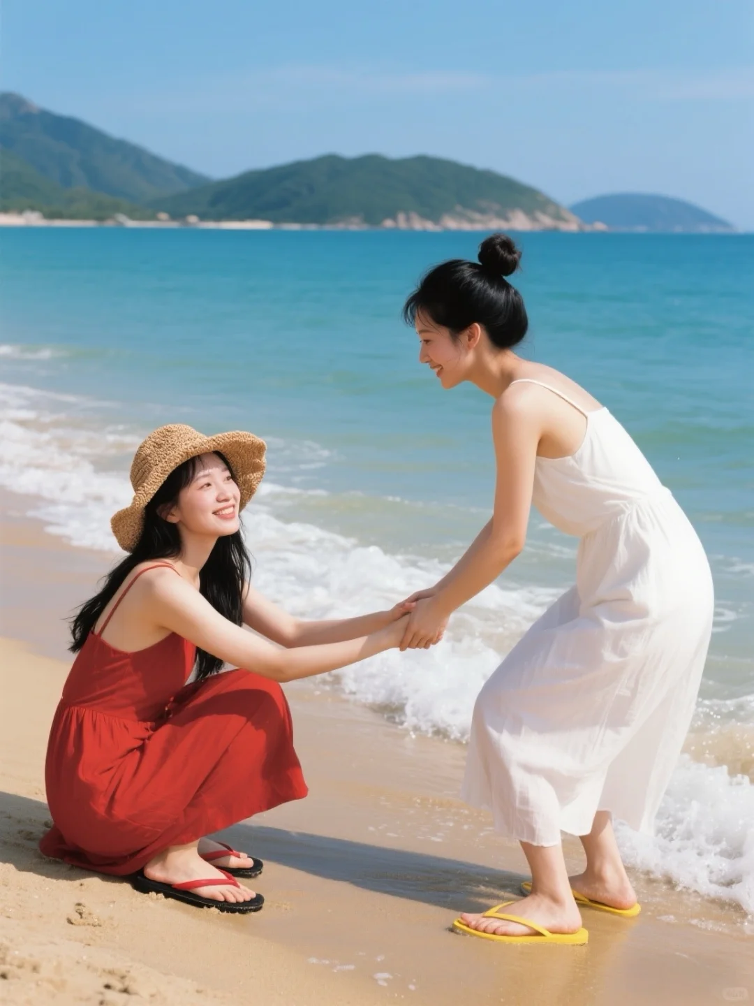 拍照姿势｜海边松弛感