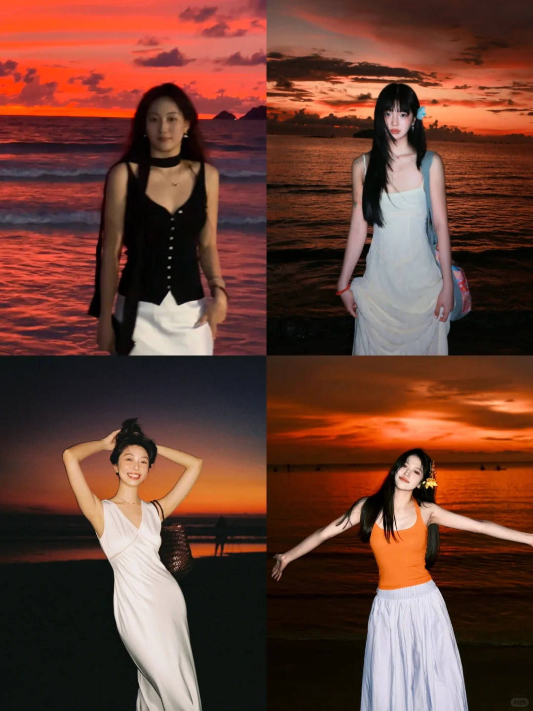 ?超全落日海边拍照姿势！（附调色参数）