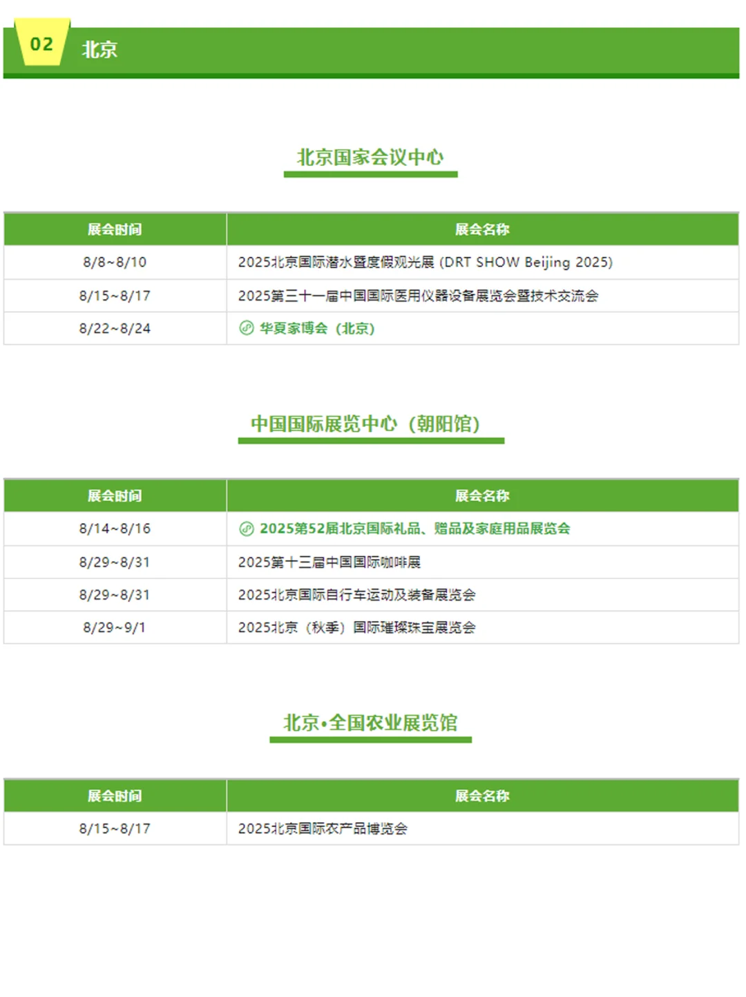 ?8月全国展会排期都在这了‼️