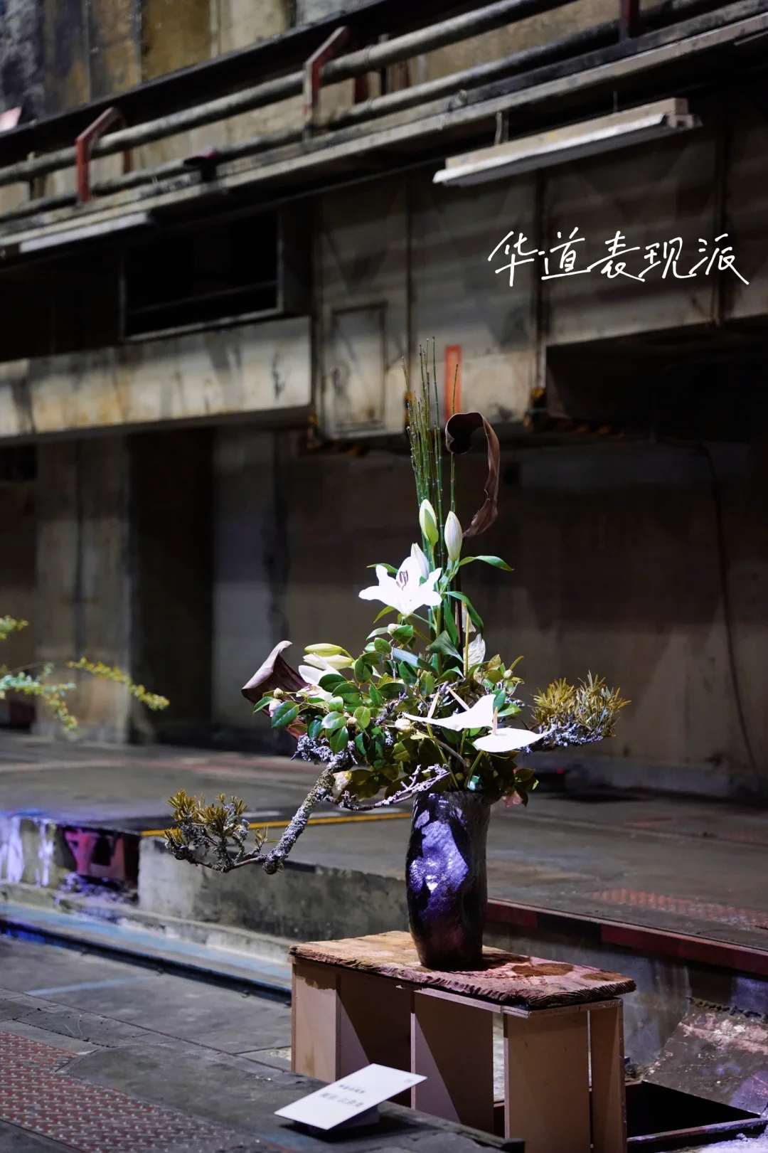 京都 Ⅰ 在废旧印刷厂看一场花道展