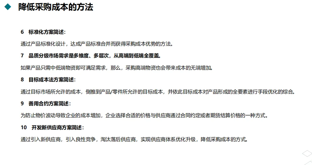 采购部打死不外传的30条降本秘籍！