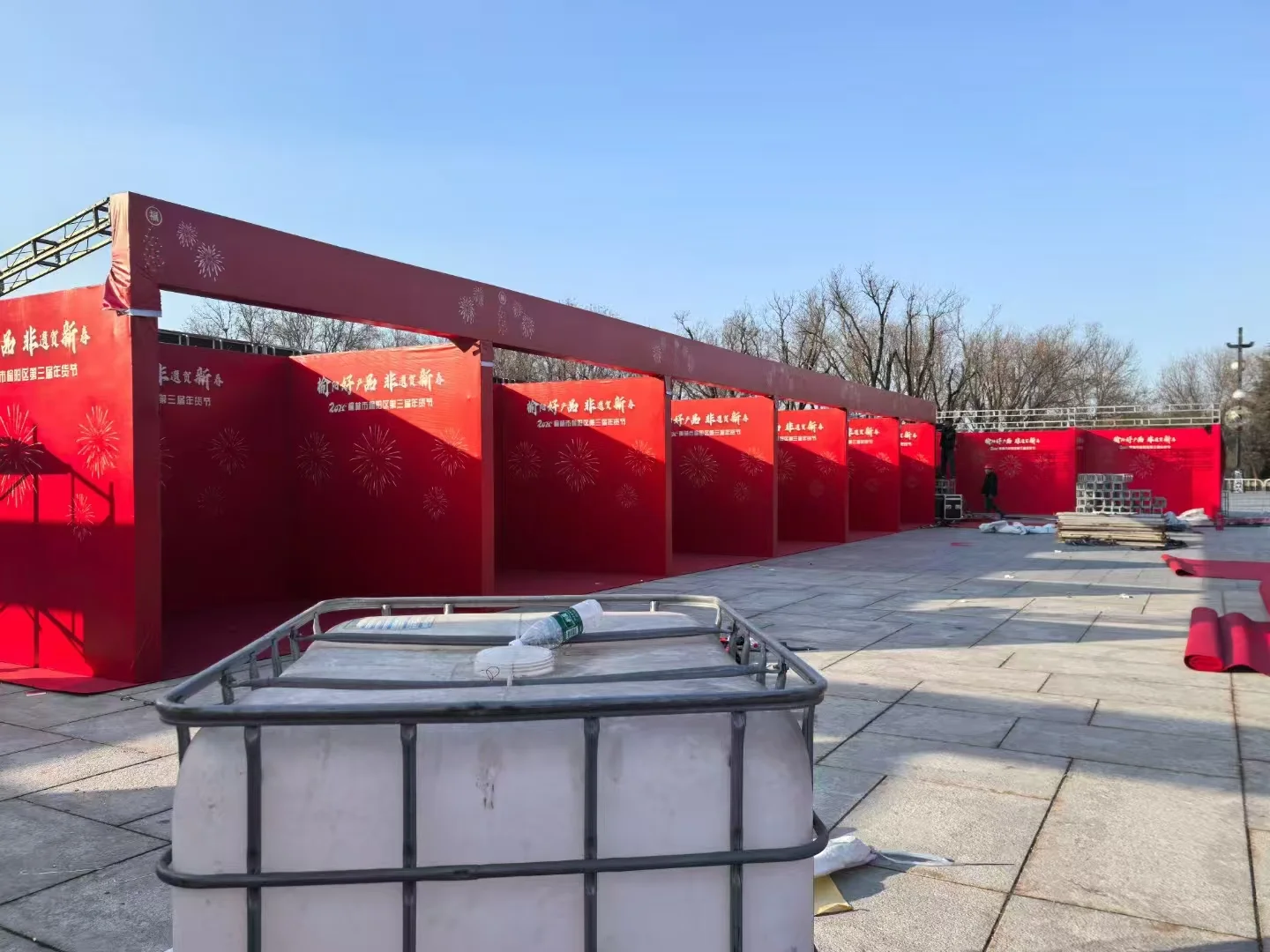 桁架背景墙·灯光音响·空飘舞台桁架背景