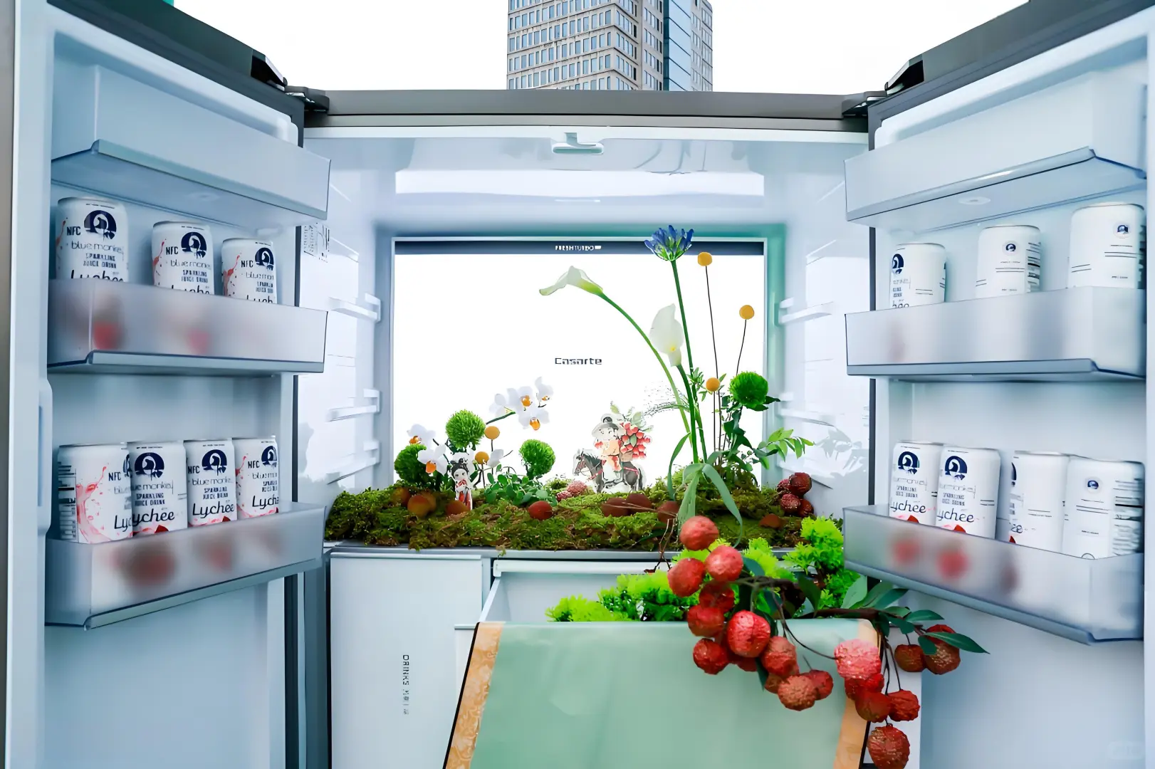 市集展棚陈列，在摊位上种草。