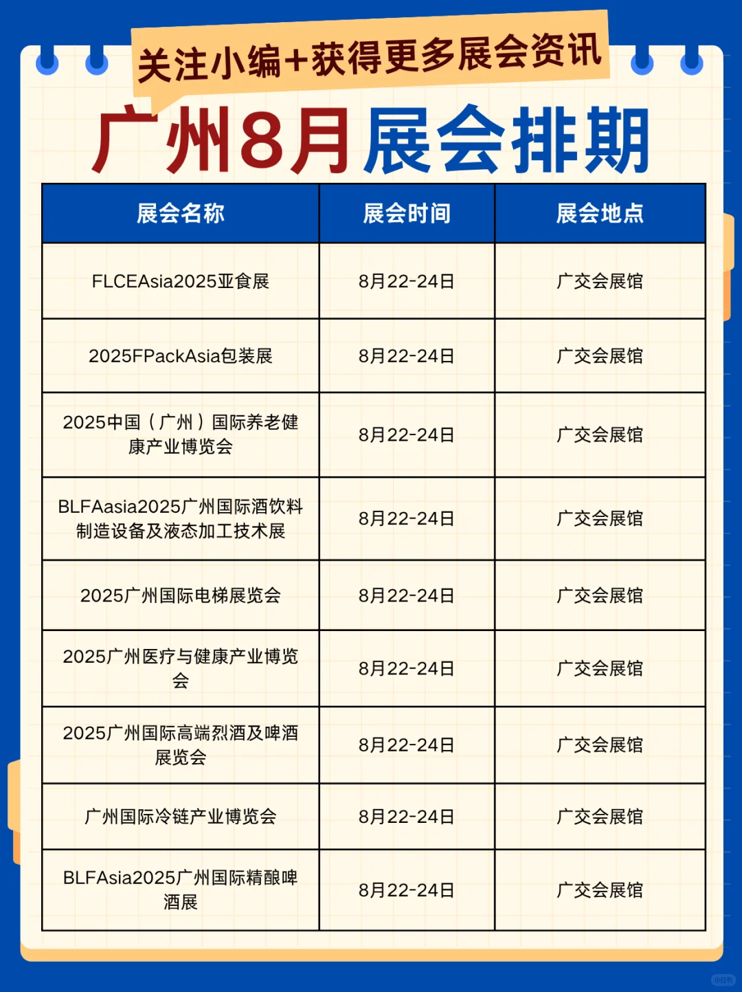 广州8月精彩展会排期刚刚揭晓?