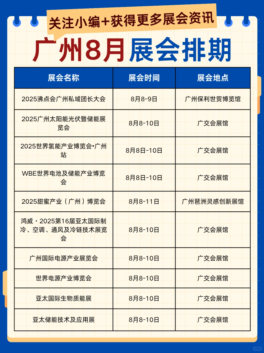广州8月精彩展会排期刚刚揭晓?