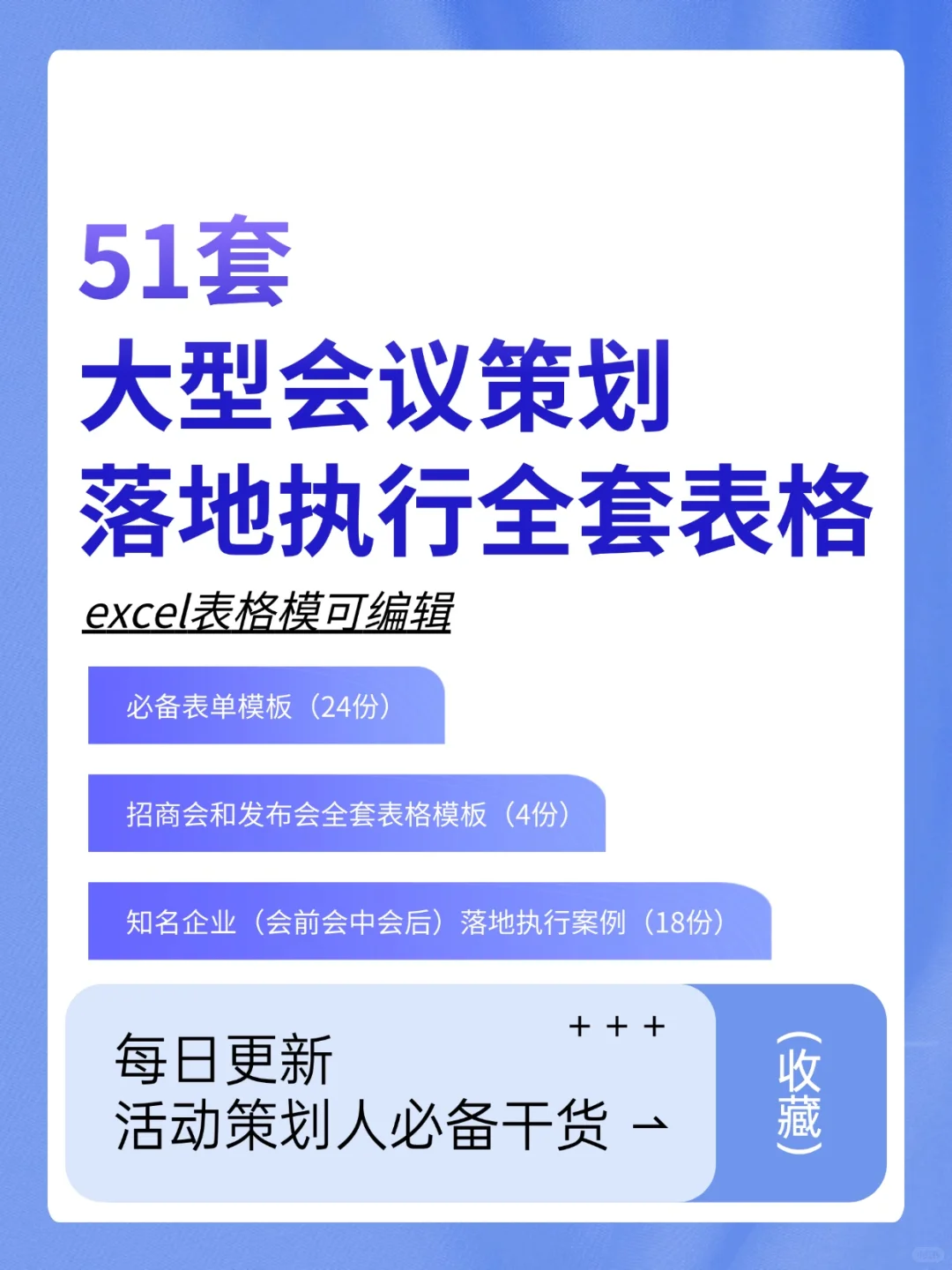 51套各类大型会议活动策划执行表格流程清单