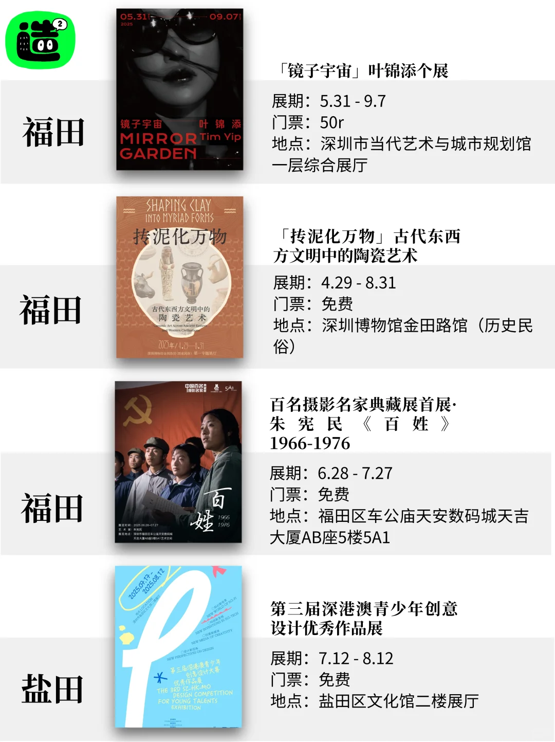 八月深圳看展指南！精选68个！好多重磅新展