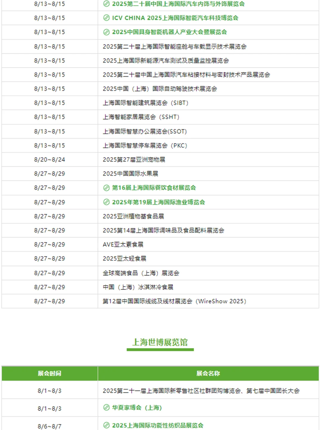 ?8月全国展会排期都在这了‼️