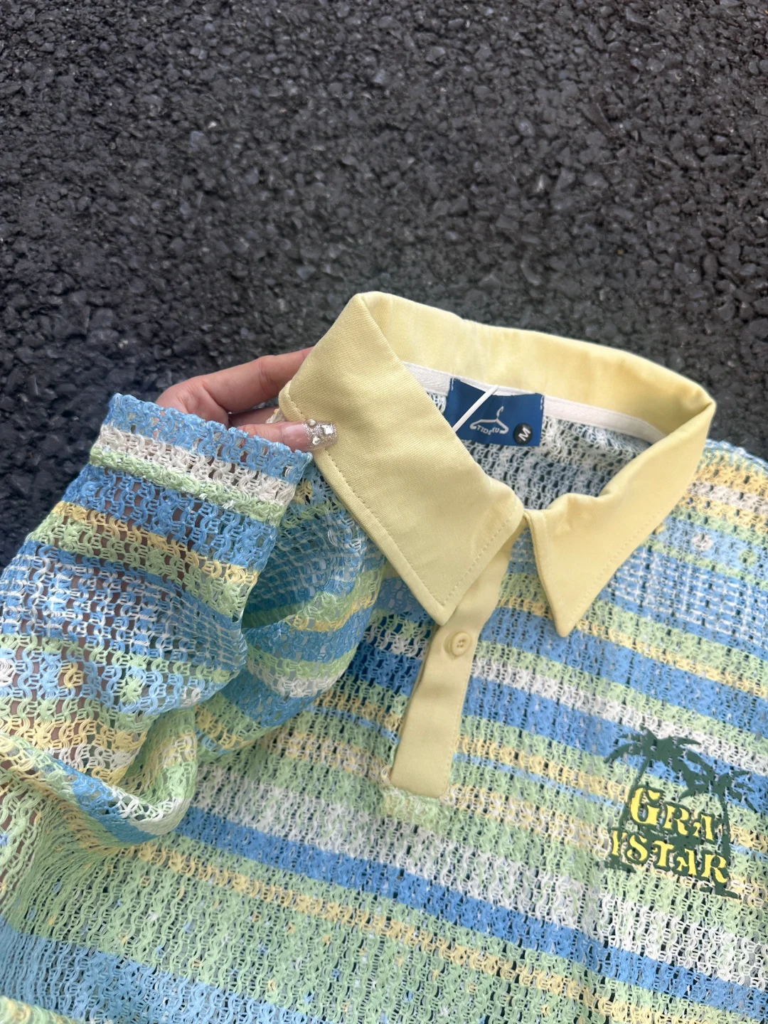 ?夏日Cozyfit |清爽海岛风椰树镂空polo衫