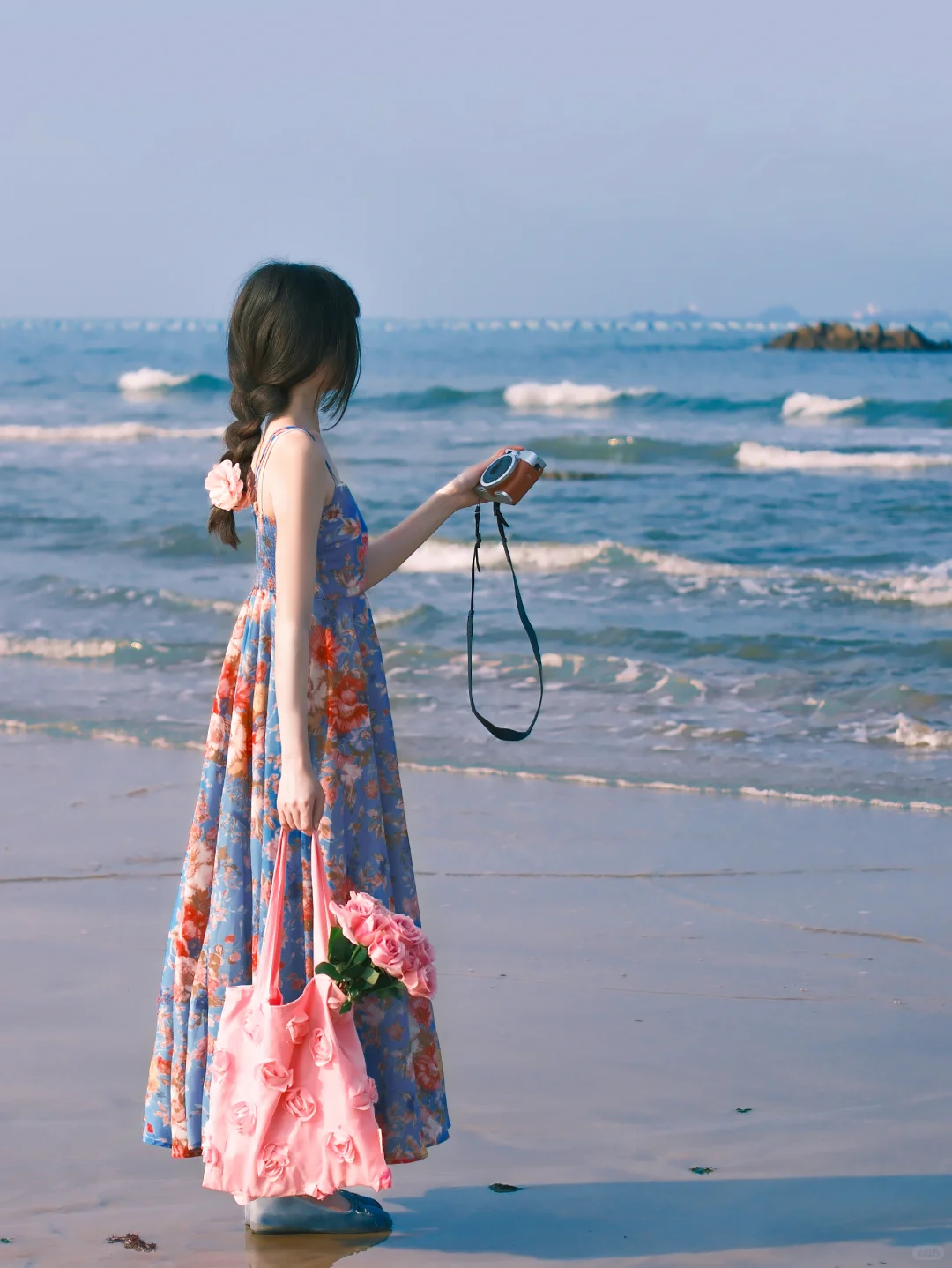 海边拍照 电影感氛围 ｜漫步蓝调时刻?️