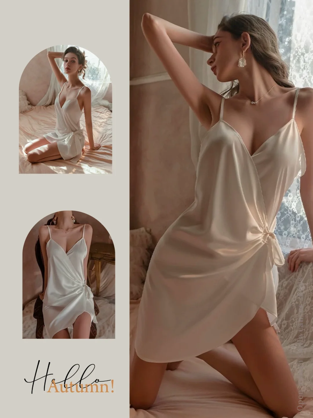 初恋月光，性感睡裙～