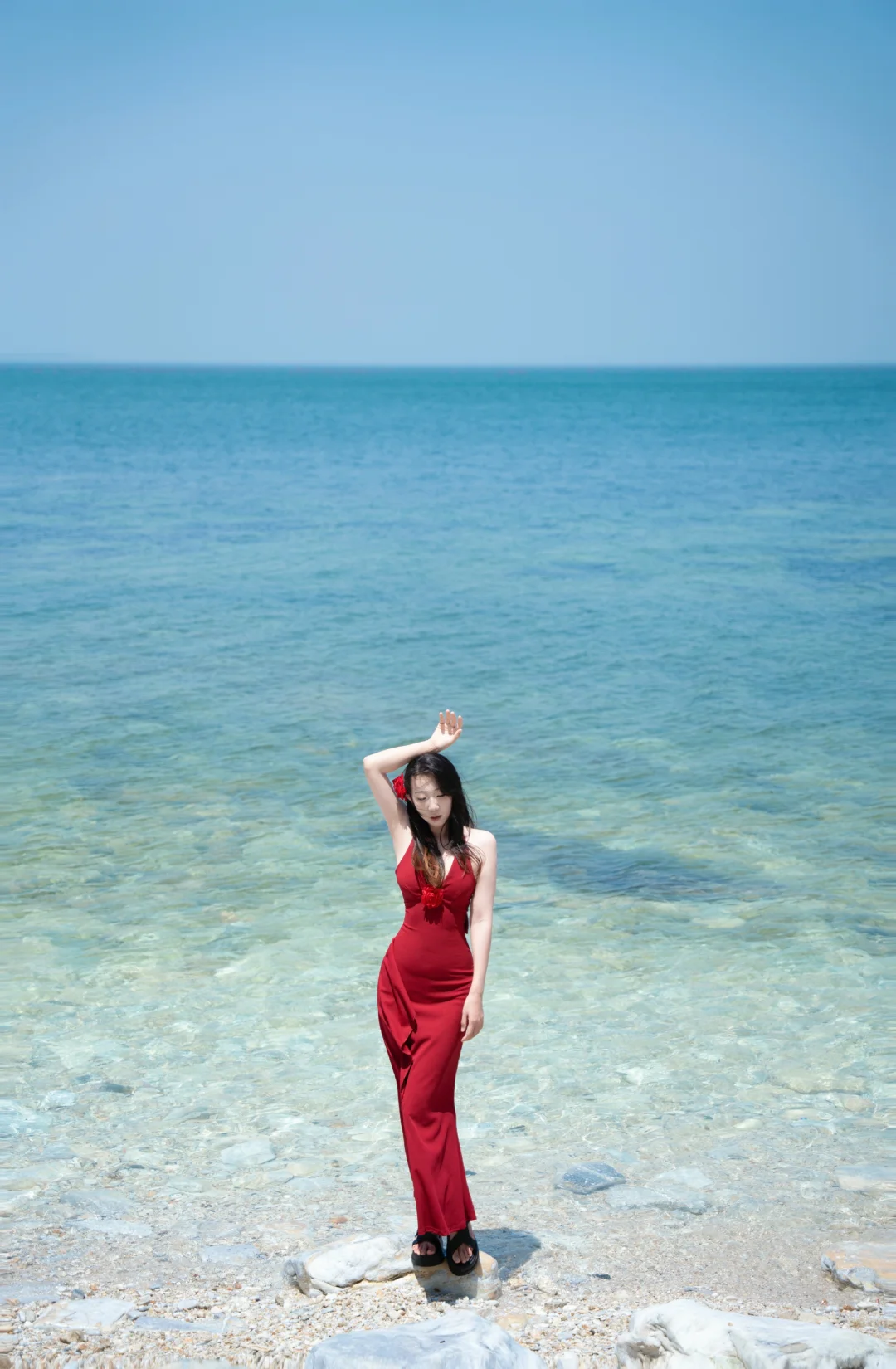 养马岛果冻海裙子出片穿搭攻略?