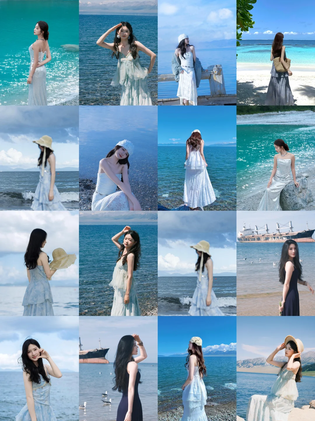 存一些海边拍照姿势?！