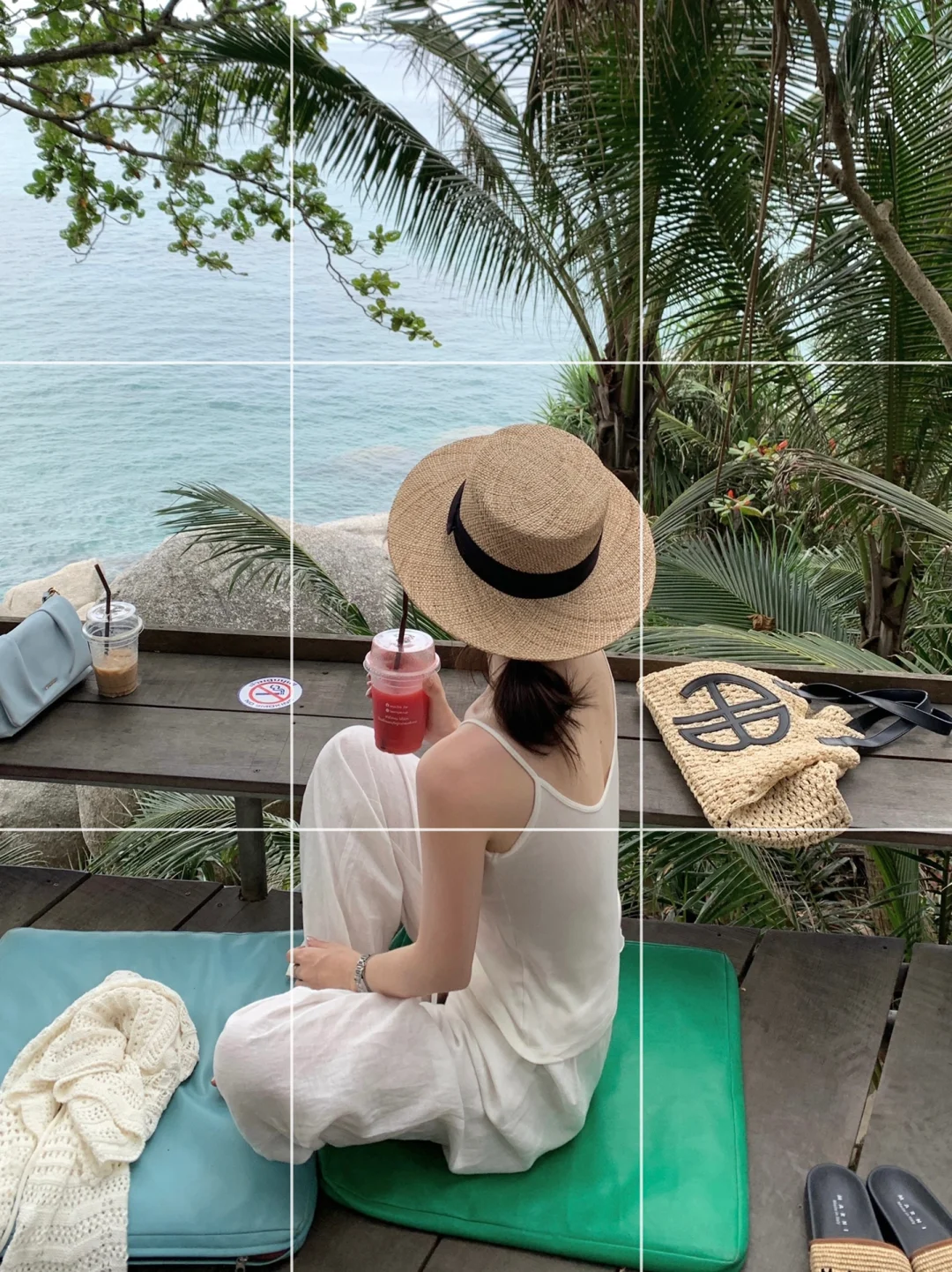 存一些海边生命力拍照姿势?旅游度假码住！