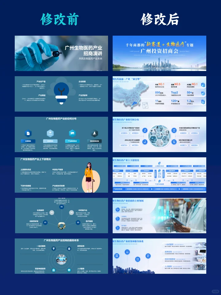 应客户要求为医药产业修改了一份招商PPT！