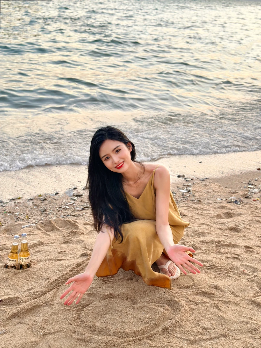 存一些海边沙滩拍照姿势｜九张赢麻py圈?