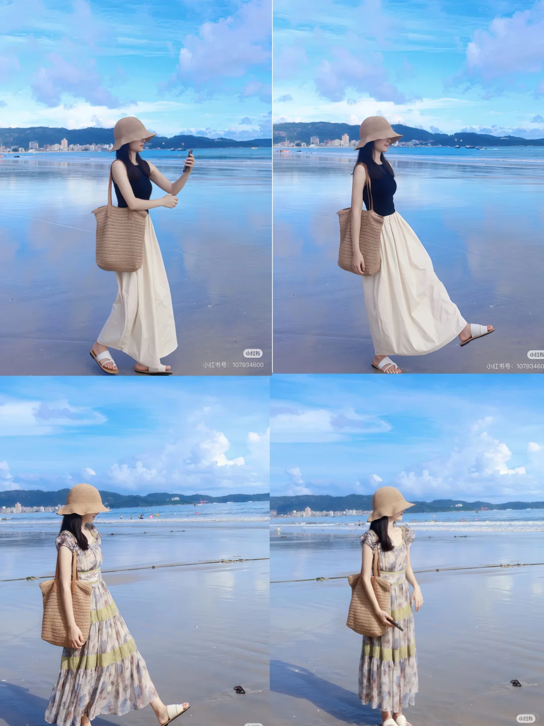 海边草帽丑爆了