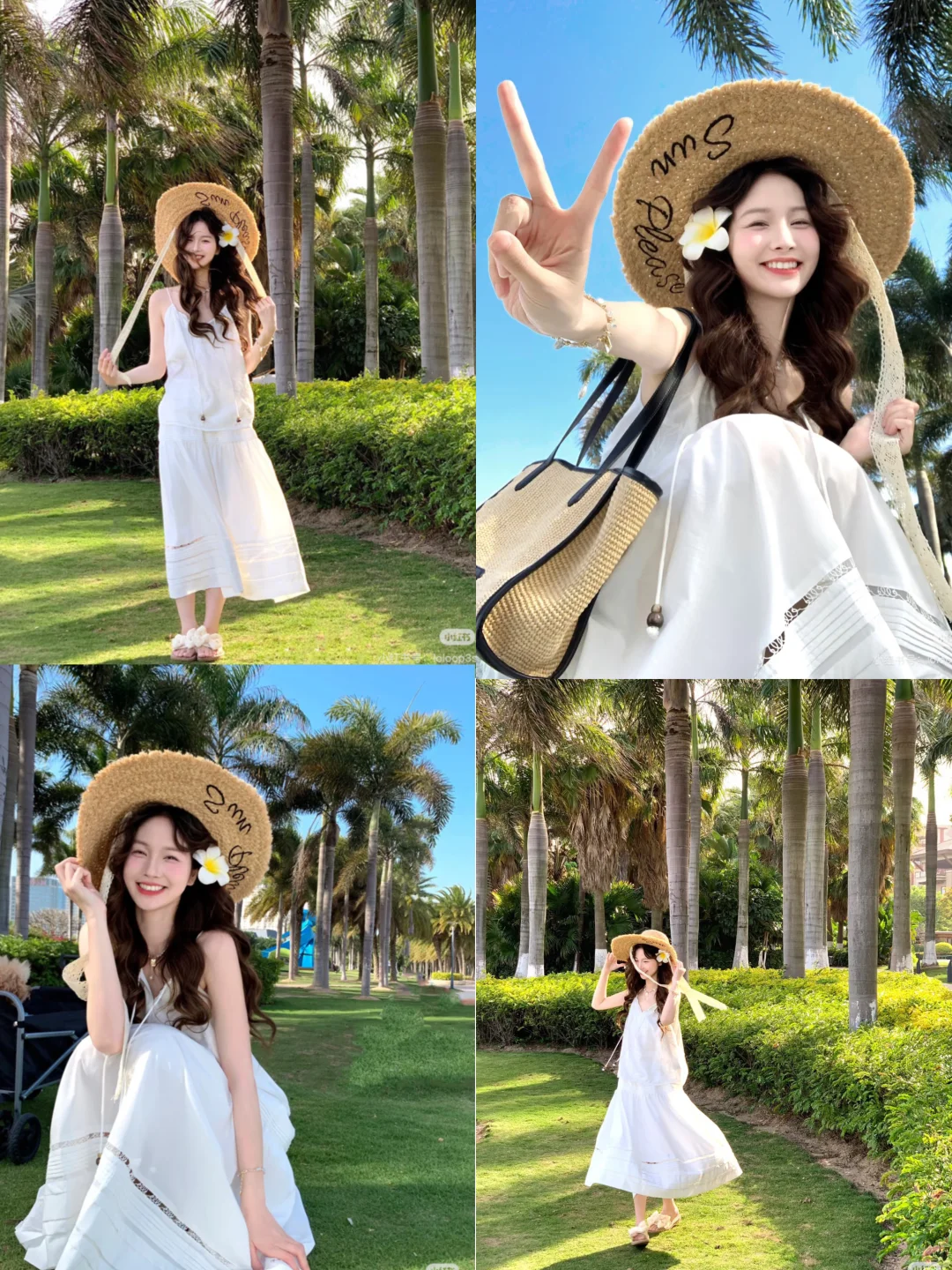 海边草帽丑爆了