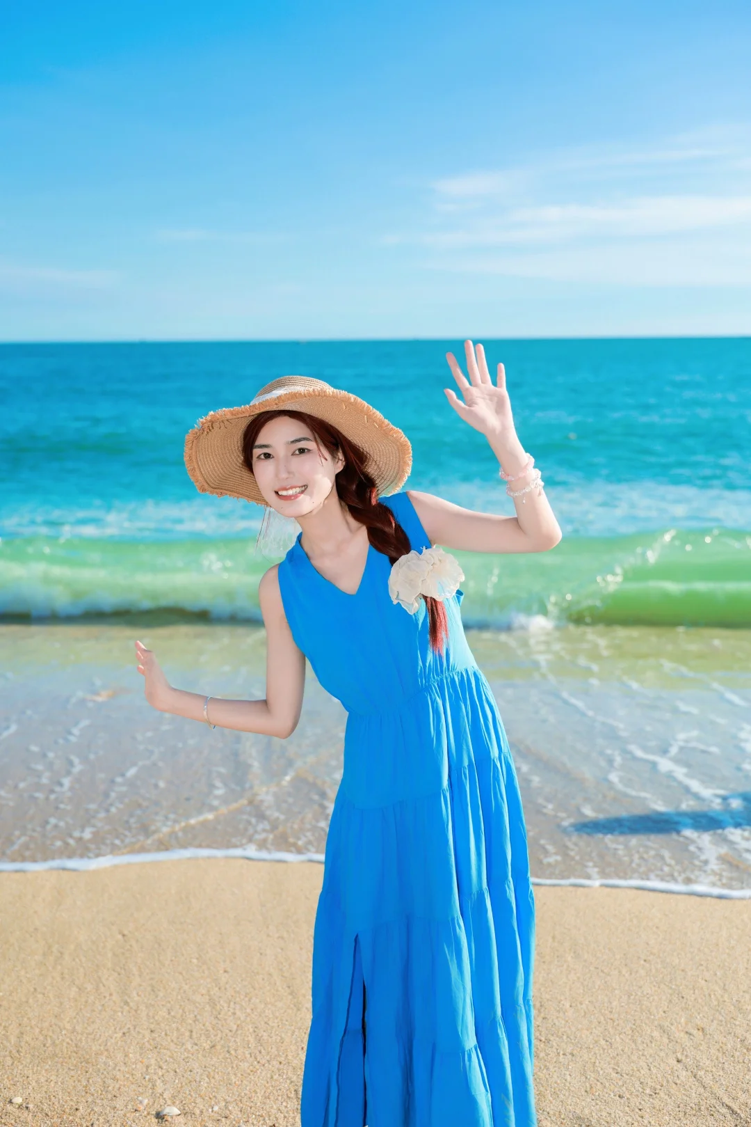 海边拍照姿势艾特你闺蜜来学