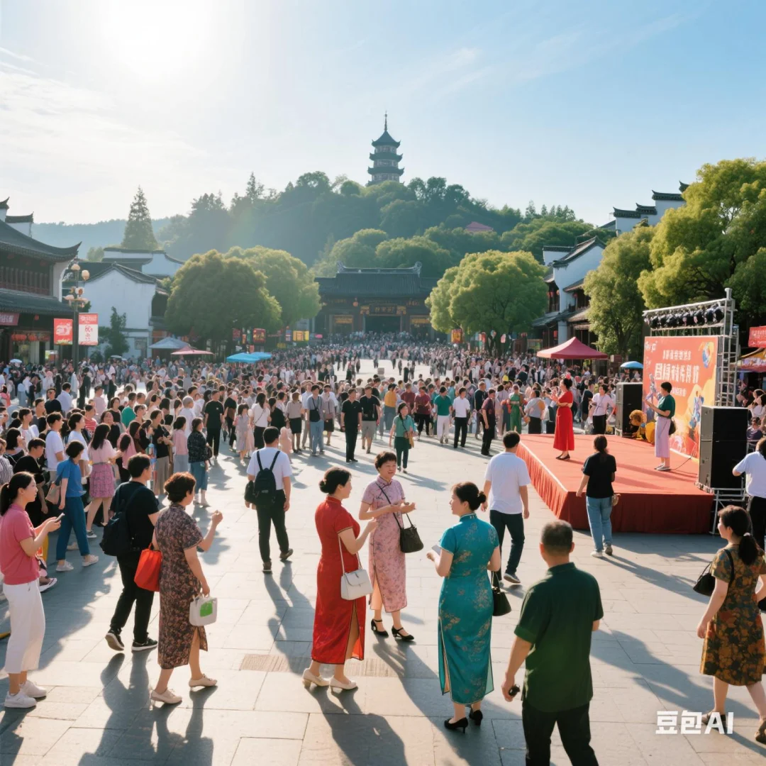 端午节在吴山广场的免费舞台～