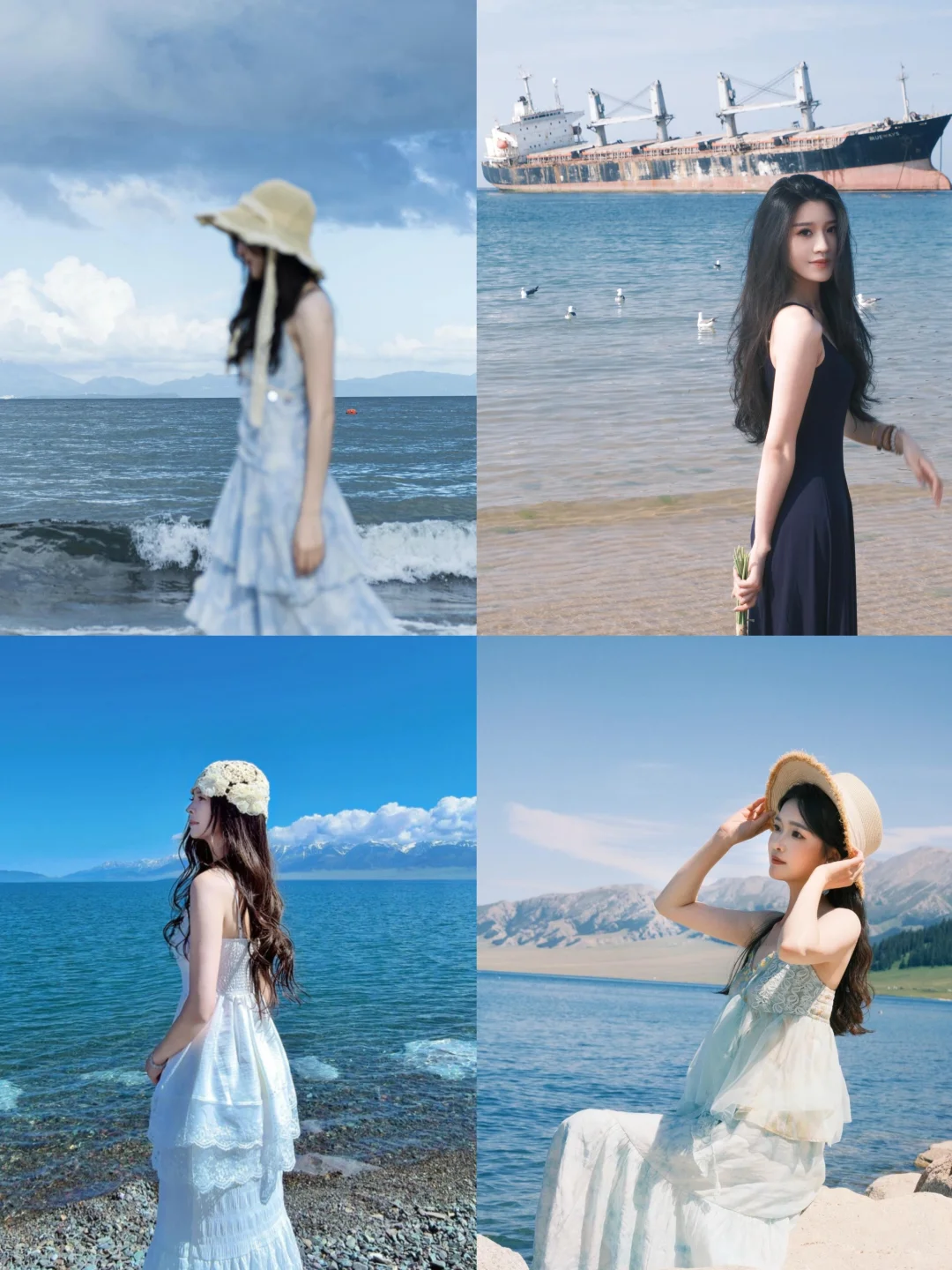 存一些海边拍照姿势?！