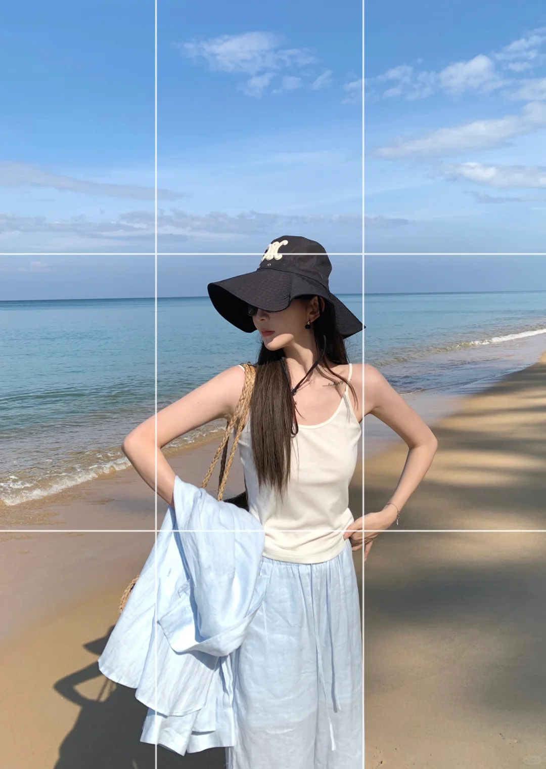 存一些海边生命力拍照姿势?旅游度假码住！